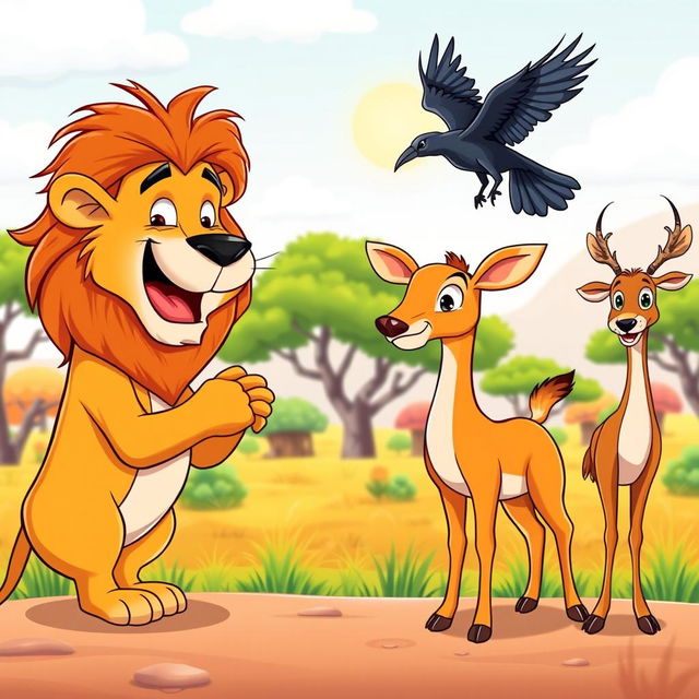 A vibrant and humorous cartoon-style YouTube thumbnail featuring a lion on the left side comically proposing to a lioness with a playful expression