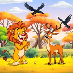 A vibrant and humorous cartoon-style YouTube thumbnail featuring a lion on the left side comically proposing to a lioness with a playful expression