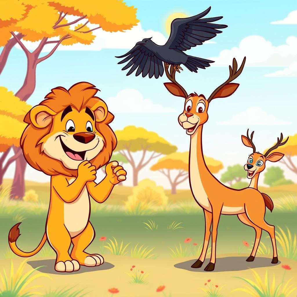 A vibrant and humorous cartoon-style YouTube thumbnail featuring a lion on the left side comically proposing to a lioness with a playful expression