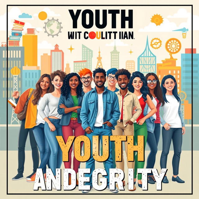 A visually impactful national poster themed around youth with morals and integrity