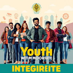 A visually impactful national poster themed around youth with morals and integrity