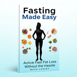 The book cover design for 'Fasting Made Easy: Achieve Fast Fat Loss Without the Hassle' features a clean and modern aesthetic that reflects an approachable and effective take on fasting