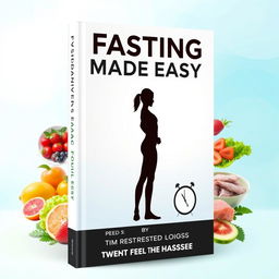 The book cover design for 'Fasting Made Easy: Achieve Fast Fat Loss Without the Hassle' features a clean and modern aesthetic that reflects an approachable and effective take on fasting