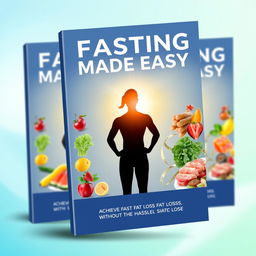 The book cover design for 'Fasting Made Easy: Achieve Fast Fat Loss Without the Hassle' features a clean and inviting layout that captures the essence of simplicity and wellness