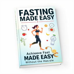 The book cover design for 'Fasting Made Easy: Achieve Fast Fat Loss Without the Hassle' showcases a modern and inviting aesthetic that underscores the simplicity of fasting for weight loss
