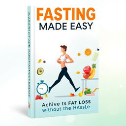 The book cover design for 'Fasting Made Easy: Achieve Fast Fat Loss Without the Hassle' showcases a modern and inviting aesthetic that underscores the simplicity of fasting for weight loss