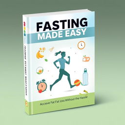 The book cover design for 'Fasting Made Easy: Achieve Fast Fat Loss Without the Hassle' showcases a modern and inviting aesthetic that underscores the simplicity of fasting for weight loss