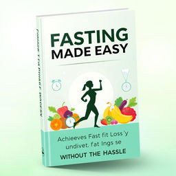 The book cover design for 'Fasting Made Easy: Achieve Fast Fat Loss Without the Hassle' showcases a modern and inviting look that highlights the ease of fasting for weight loss