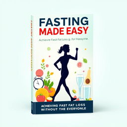The book cover design for 'Fasting Made Easy: Achieve Fast Fat Loss Without the Hassle' showcases a modern and inviting look that highlights the ease of fasting for weight loss