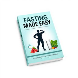 The book cover design for 'Fasting Made Easy: Achieve Fast Fat Loss Without the Hassle' showcases a minimalist yet striking look that resonates with the theme of effortless weight loss