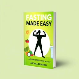 The book cover design for 'Fasting Made Easy: Achieve Fast Fat Loss Without the Hassle' features a vibrant and contemporary aesthetic that highlights the ease and effectiveness of fasting for fat loss