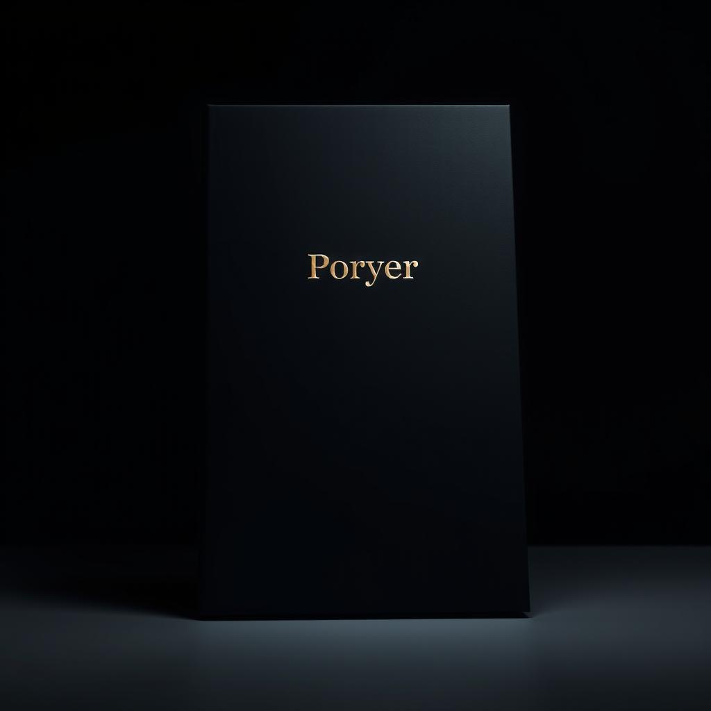 A sleek and modern book cover design featuring a predominantly black background that conveys a sense of mystery and sophistication