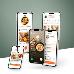 A visually stunning mockup of a mobile application for 'El Palomar', showcasing an attractive user interface
