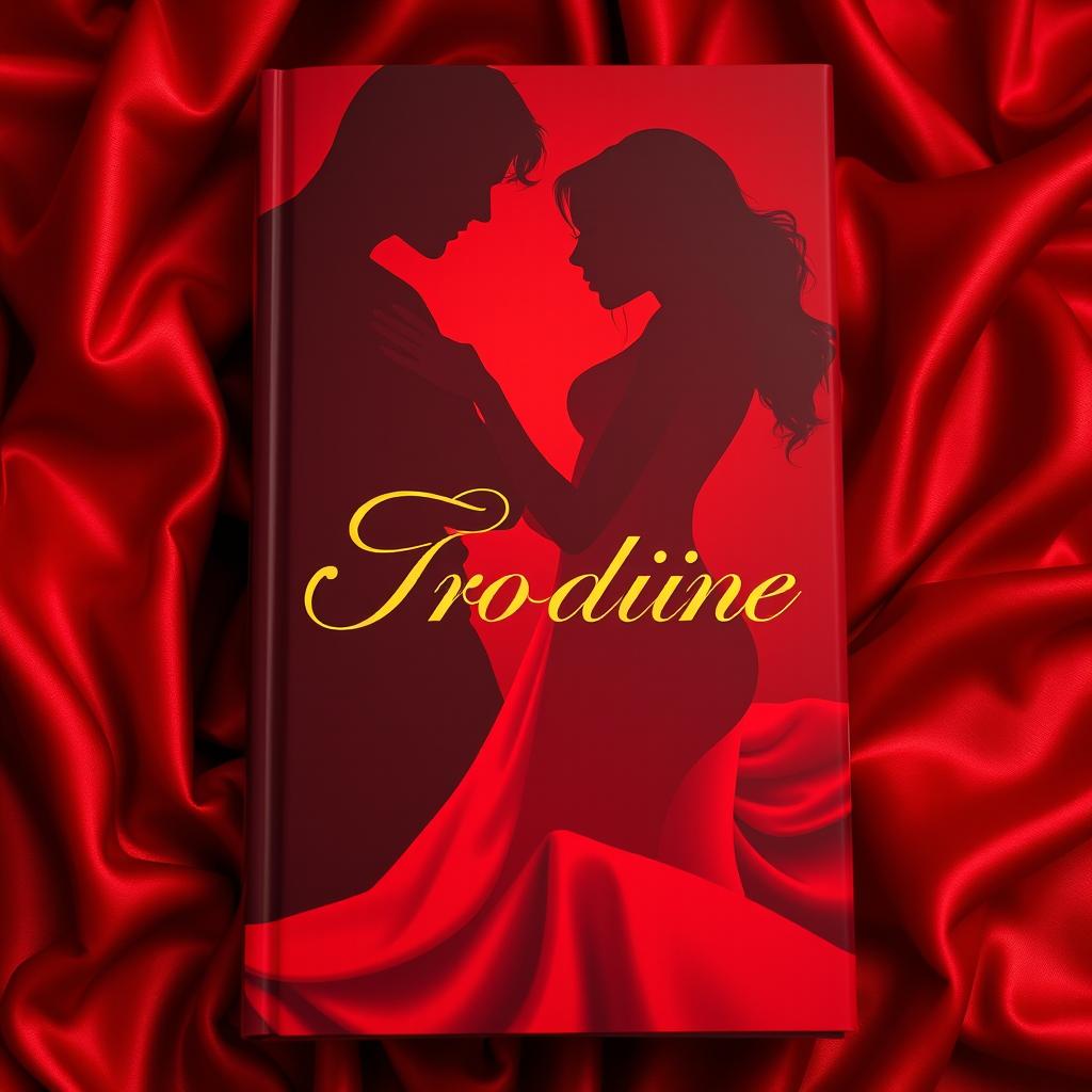 An erotic book cover featuring a striking deep red background