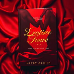 An erotic book cover featuring a striking deep red background