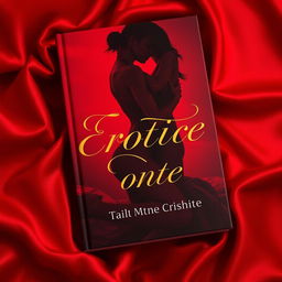 An erotic book cover featuring a striking deep red background