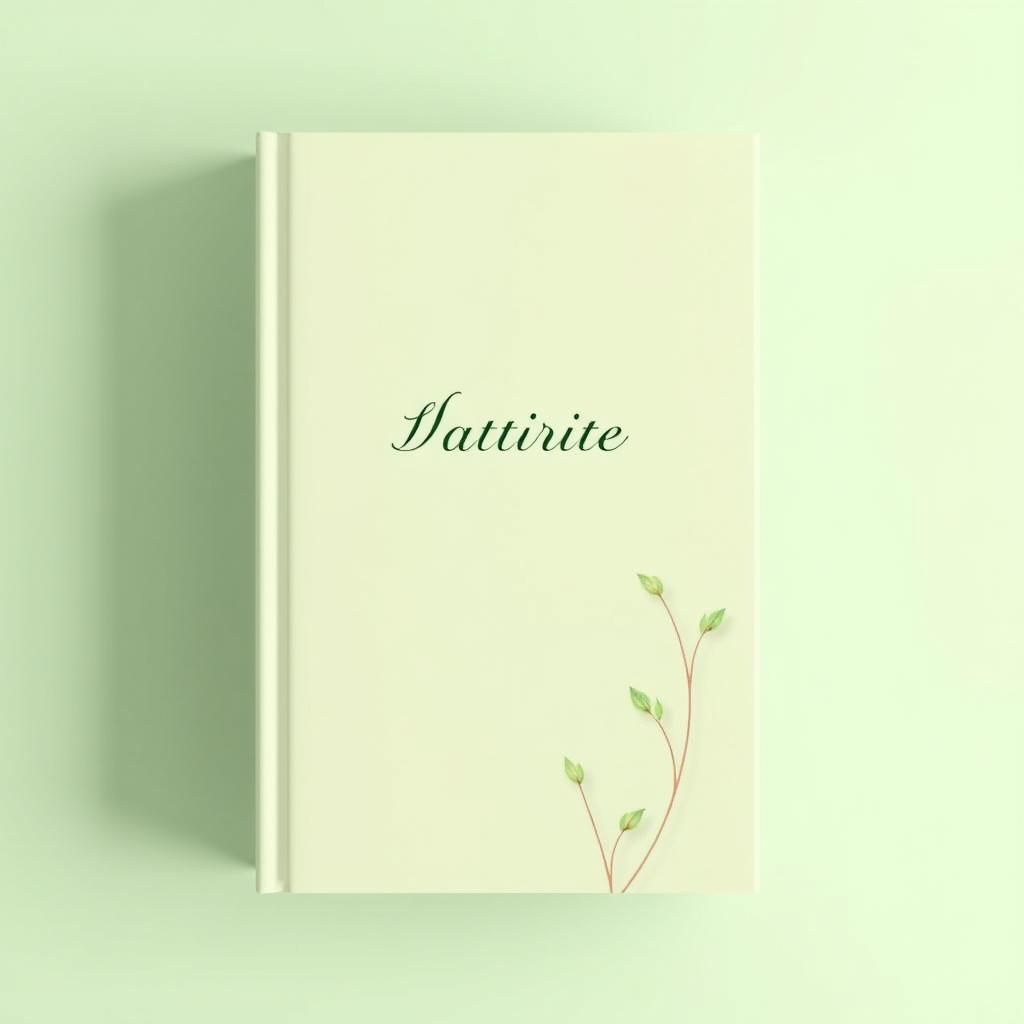 A beautiful book cover design featuring a soft pastel green background