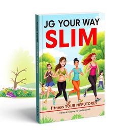 A captivating book cover design for 'Jog Your Way Slim: Fitness for Everyone, No Gym Required'