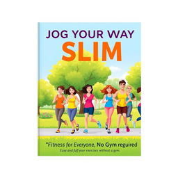 An appealing and vibrant book cover design for 'Jog Your Way Slim: Fitness for Everyone, No Gym Required'