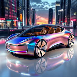 A futuristic concept car design, showcasing an elegant and sleek exterior that embodies luxury and innovation