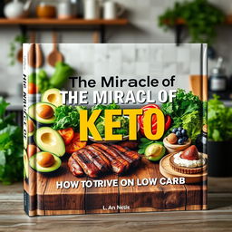 A compelling book cover design for 'The Miracle of Keto: How to Thrive on Low Carb'