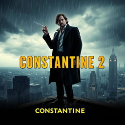 An engaging movie poster for 'Constantine 2 (2024)' featuring Keanu Reeves as John Constantine