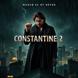 An engaging movie poster for 'Constantine 2 (2024)' featuring Keanu Reeves as John Constantine