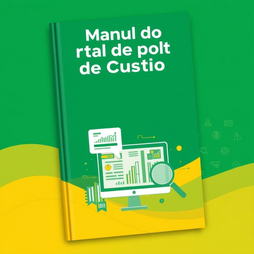 A polished and engaging cover design for the 'Manual do Portal de Custos'