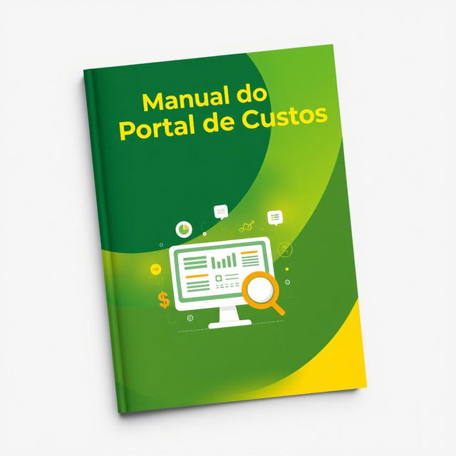 A polished and engaging cover design for the 'Manual do Portal de Custos'