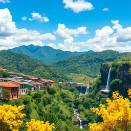 A vibrant and captivating landscape of Minas Gerais, Brazil, showcasing its stunning natural beauty and rich cultural heritage