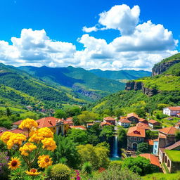 A vibrant and captivating landscape of Minas Gerais, Brazil, showcasing its stunning natural beauty and rich cultural heritage