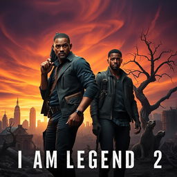 A powerful and emotional scene from 'I Am Legend 2' featuring Will Smith and Michael B