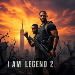 A powerful and emotional scene from 'I Am Legend 2' featuring Will Smith and Michael B