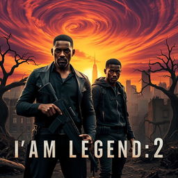 A powerful and emotional scene from 'I Am Legend 2' featuring Will Smith and Michael B