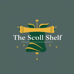 A sleek and modern logo design for 'The Scroll Shelf', a digital library