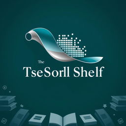A sophisticated and visually appealing logo design for 'The Scroll Shelf', representing a digital library
