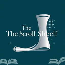 A sophisticated and visually appealing logo design for 'The Scroll Shelf', representing a digital library