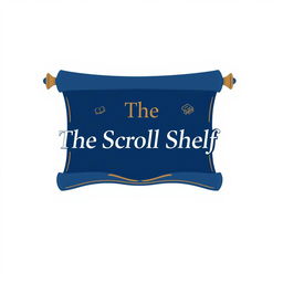 A creative and modern logo for 'The Scroll Shelf', a digital library