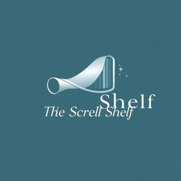 A modern and sophisticated logo for 'The Scroll Shelf', a digital library