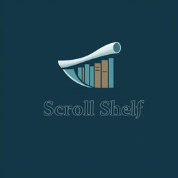 A modern and sophisticated logo for 'The Scroll Shelf', a digital library