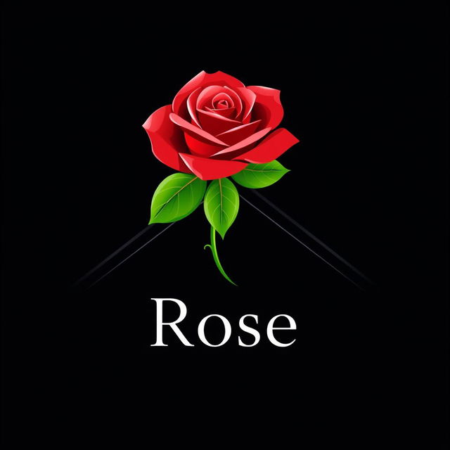 A sophisticated logo for "Rose Roofing" that creatively combines a rose flower with a roofing element