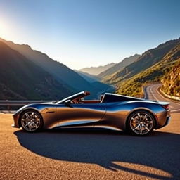 A stunningly designed luxury sports car, showcasing sleek curves and a glossy finish