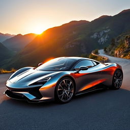 A stunningly designed luxury sports car, showcasing sleek curves and a glossy finish