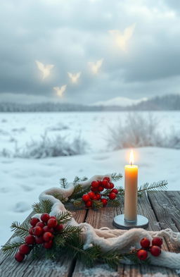 A solemn and emotional holiday-themed cover featuring a snowy landscape
