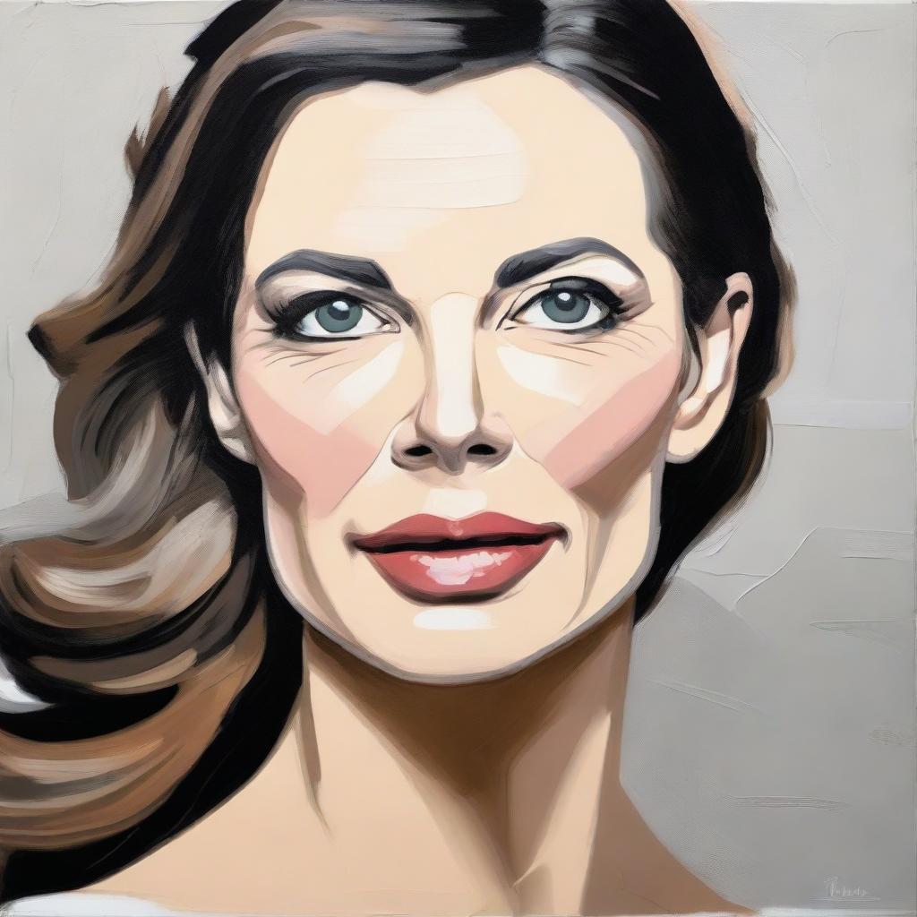 A high-quality painting capturing the essence of a woman's face