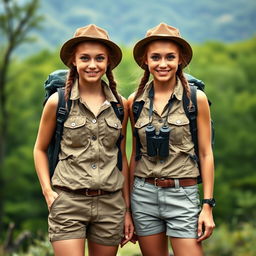 Two beautiful Dutch female twins, both 25 years old, with striking light-colored eyes