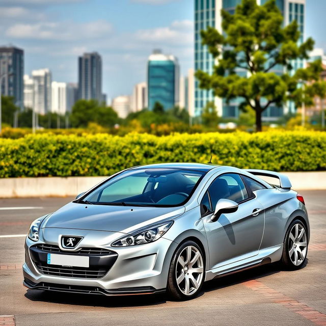 A stunning and innovative design of a Peugeot 207cc, reimagined with influences from the Audi TT and Audi A3