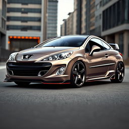 A captivating and reimagined design of a Peugeot 207cc, infused with stylistic elements from the Audi TT and A3
