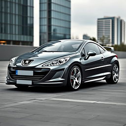 A captivating and reimagined design of a Peugeot 207cc, infused with stylistic elements from the Audi TT and A3