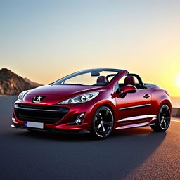 A Peugeot 207cc car, redesigned with both elegant and aggressive elements